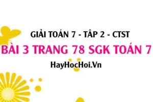 Giải bài 3 trang 78 Toán 7 tập 2 SGK Chân trời sáng tạo
